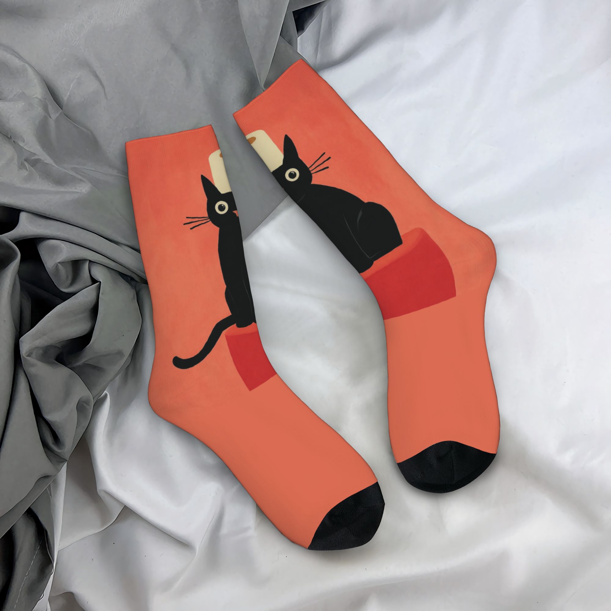 Dress Sock Men - Calzini Personalizzati con Gatto Nero e