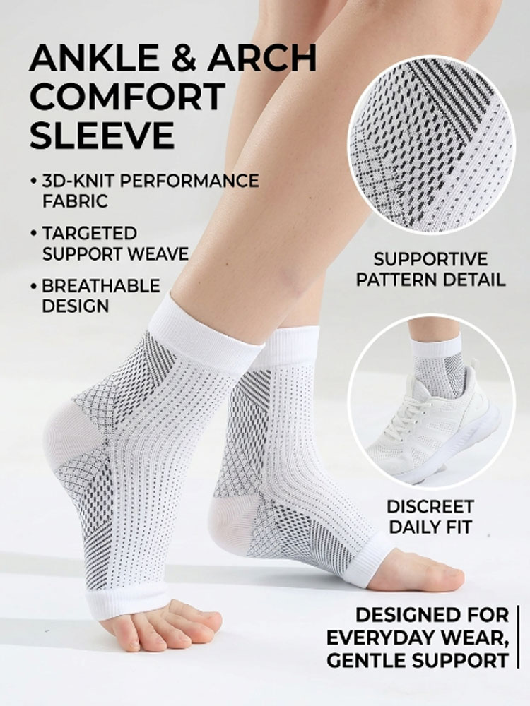 Compression Sleeve Calf - Manicotti per Polpacci Bianchi Solidi, Elastici,